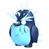 Frozen penguin